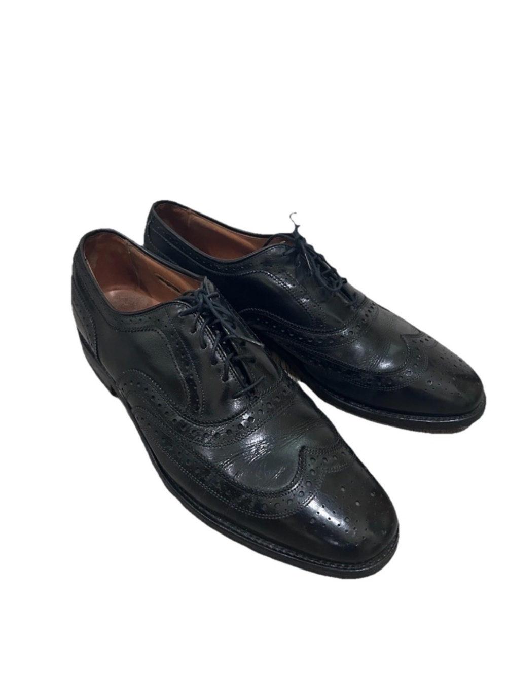 Allen Edmonds Black Leather Wingtip Oxfords 9.5